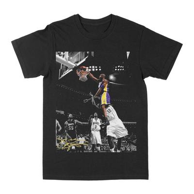 Футболка с графическим принтом Kobe Bryant Los Angeles Lakers Dunk Signature, Повседневная футболка с изображением легенды НБА, Унисекс