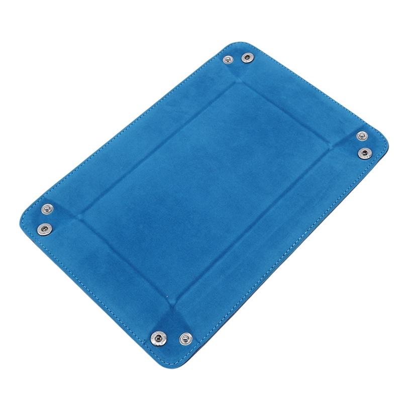 Dice Rolling Tray Pu Leather Collapsible Dice Tray Change Key Wallet Coin Box Tray