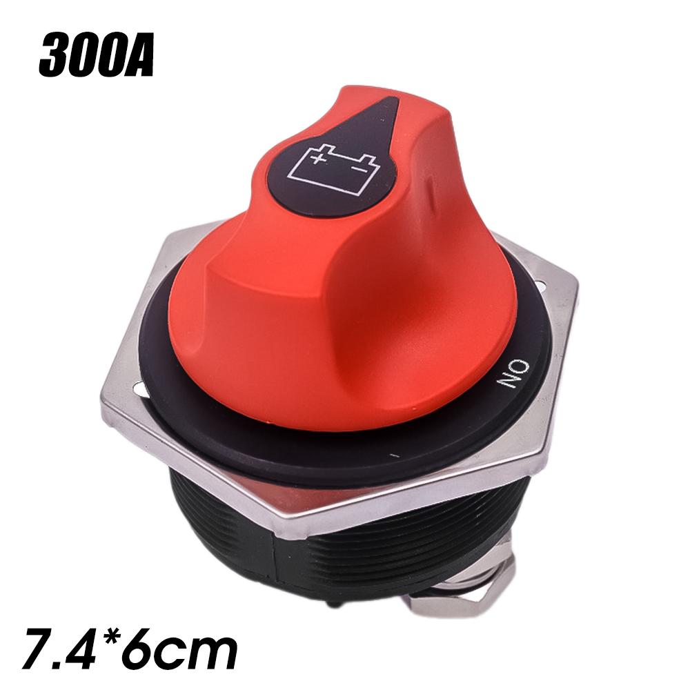 Автомобильный выключатель аккумулятора с черной крышкой, несъемный выключатель аккумулятора постоянного тока 50/100/200/300A, выключатель аккумулятора для автомобиля, автофургона, аксессуары для защиты электропитания
