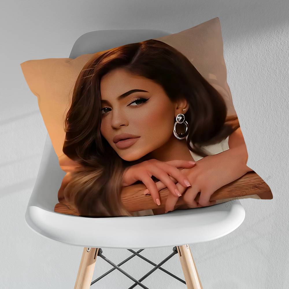 Sexy KKylie JJenner Actor Various Sizes Square Pillow Case For Car Home Bedchamber Decor Birthday Gift