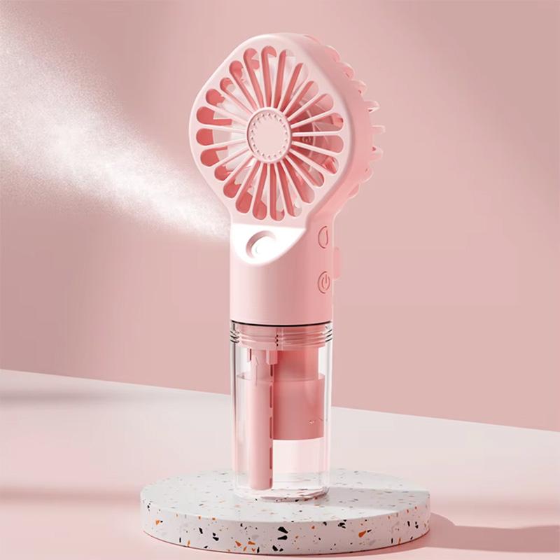 Mini Handheld Mist Fan Portable Humidifier Fan Portable USB Rechargeable Handheld Fan with Humidifier Mini Water Spray Hand Fan
