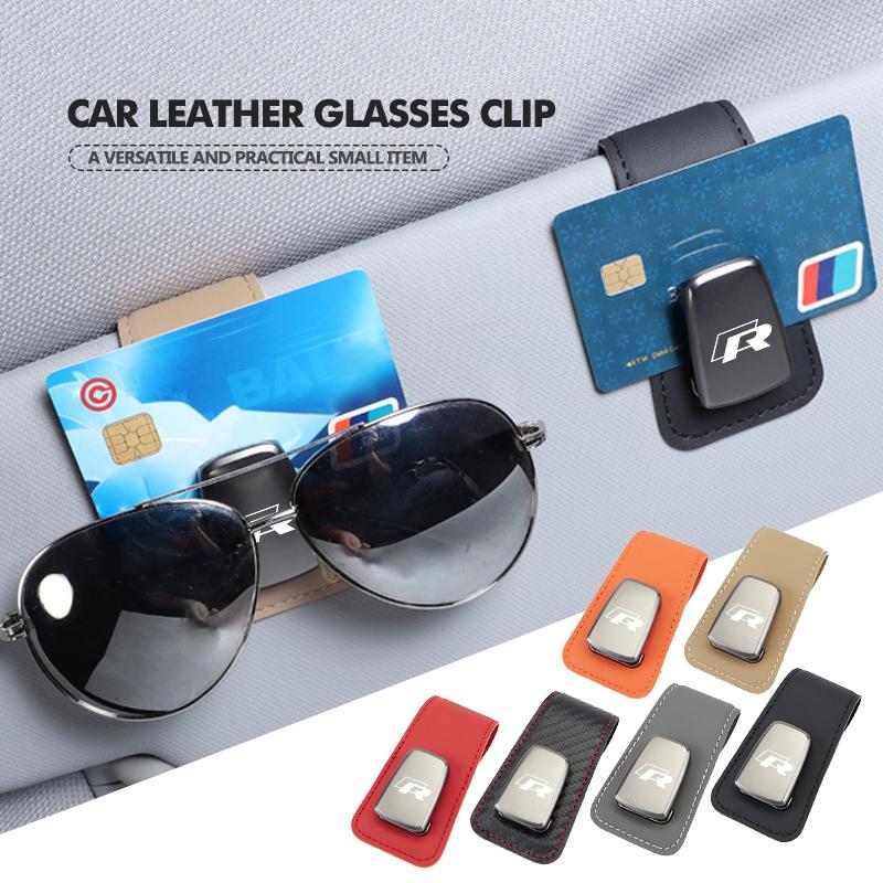 High-end Car Eyeglass Storage Clip Sun Visor Sunglasses For Volkswagen VW Golf Polo 4 5 6 Passat B5 B6 B7 CC Jetta Tiguan zj6