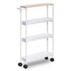 Slim Kitchen Wagon with Casters Width 14cm X Depth X Height Comes with Top Plate Gap Storage 4 Tiers Handle with Casters Storage Shelf Kitchen