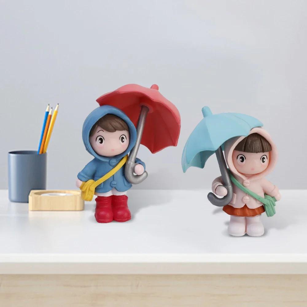 New Umbrella Cute Girl Fashion Car Ornament Lovely Cartoon Doll Exquisite and  Auto Accessories Automotive Decoration