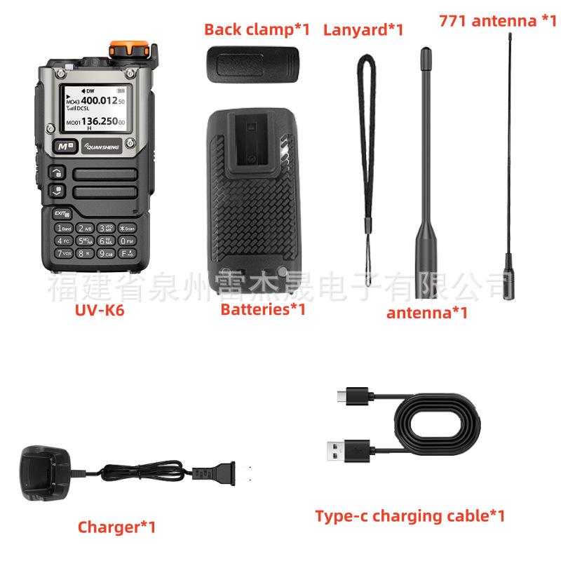 Мощная ручная рация Quansheng UV-K6, модель UV-5R, популярное гражданское устройство беспроводной связи