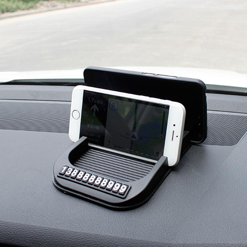 Car Dashboard Anti-Slip Mat With Cell Phone Number Silica gel Auto Non-slip Pad For Paper Towels GPS Phone Auto Car Accessories