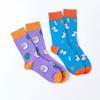 1 Pair Of Cartoon Cute Animal Pattern, Sloth, Spotted Dog Printed, Fashionable And Comfortable Men's And Women's  Mid-calf Socks