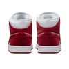 Кроссовки женские Air Jordan 1 Mid Red Velvet белые черные Team-Red FZ3334-100