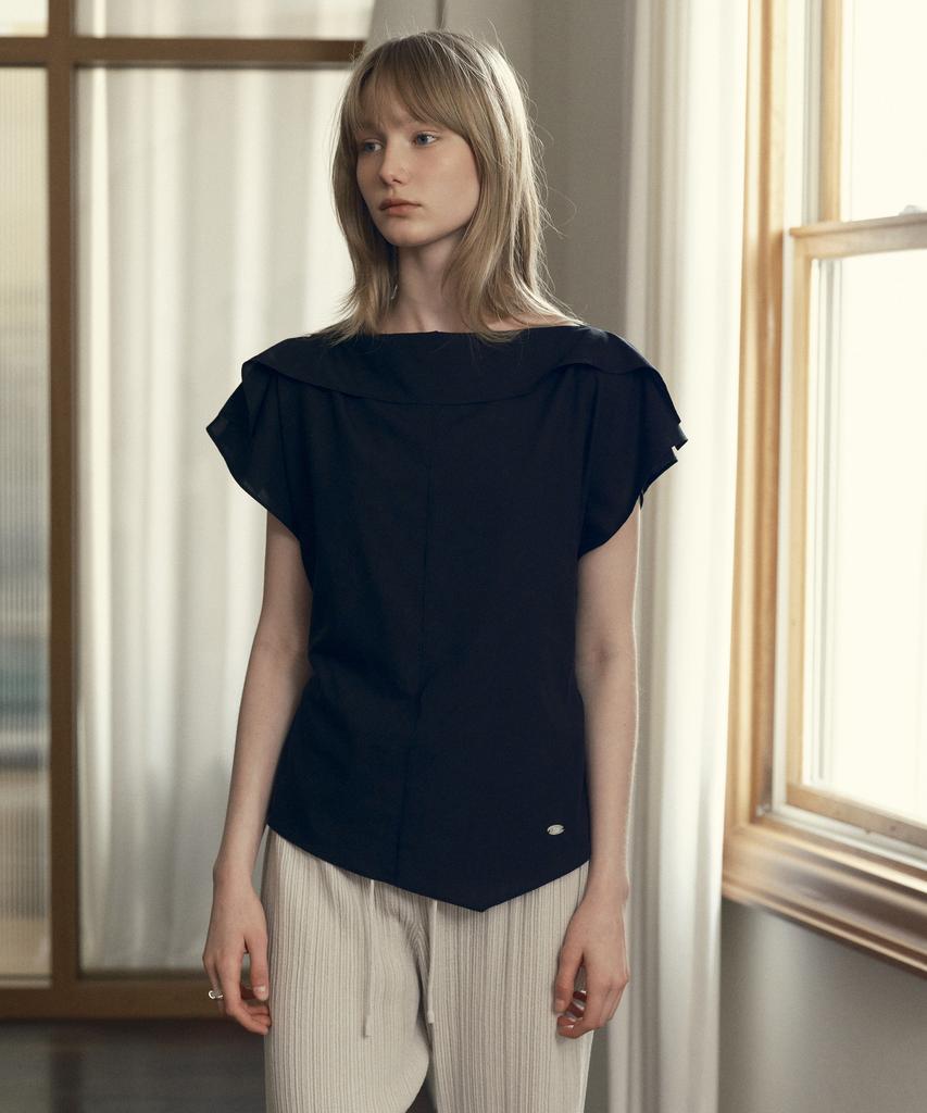 JUCYJUDY Boat Neck Drape Blouse J1Bl322D