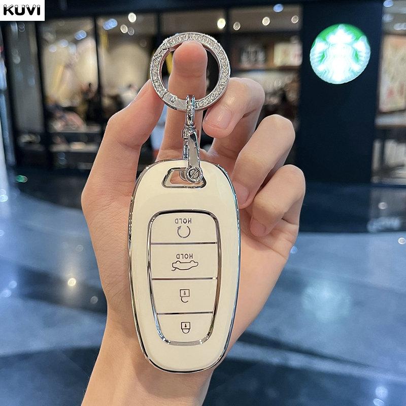 Новый ТПУ чехол-оболочка для корпуса автомобильного брелка Hyundai Tucson Solaris Sonata Hybrid Nexo Nx4 Santafe Dn8 4 кнопки