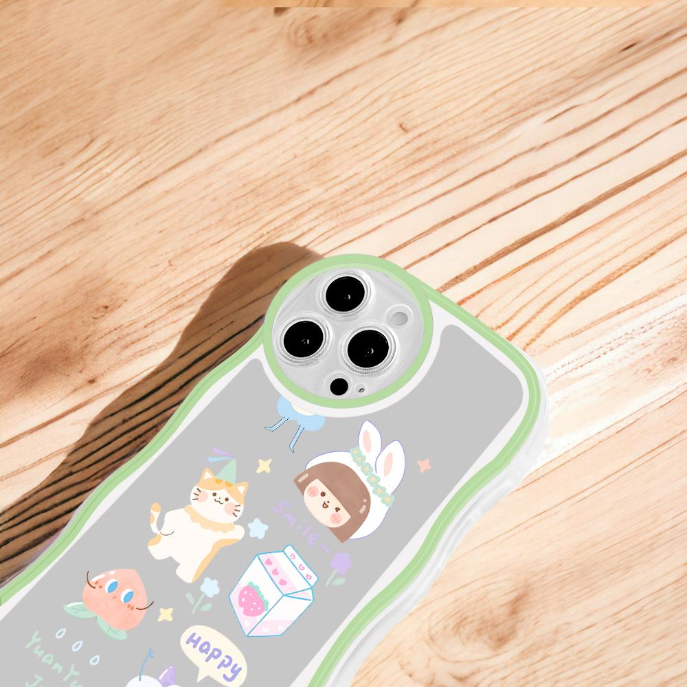 Модный мягкий волнистый чехол для телефона с полным покрытием, защита камеры, противоударный чехол для iPhone Huawei Honor Samsung Xiaomi Redmi OPPO Realme Vivo Infinix Tecno