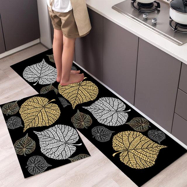 Fashionable Simple Nordic Style Kitchen Floor Mat Household Carpet Long Strip Door Mat Modern Home Decor 