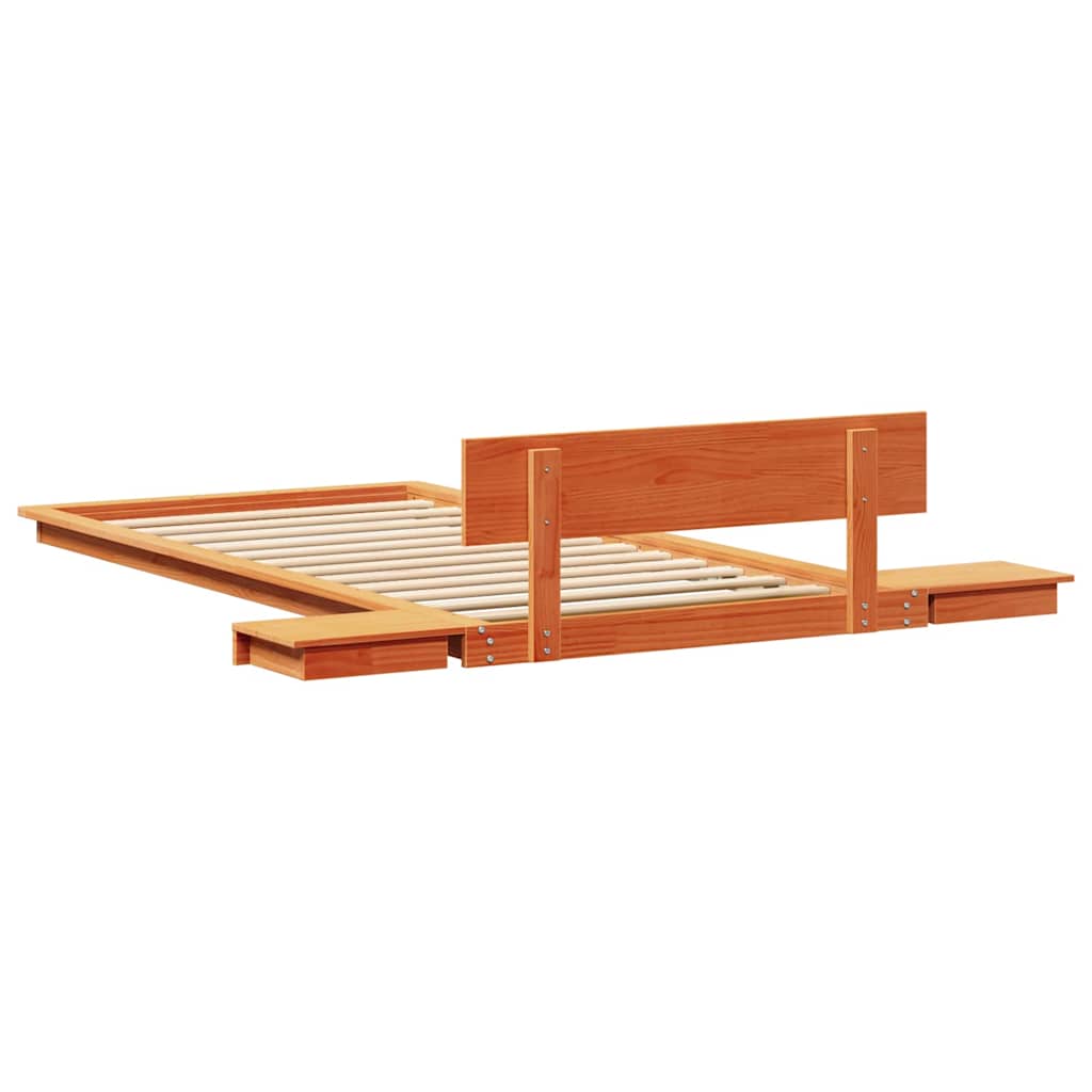 Brown Bed Frame 80 x 200 cm Wood