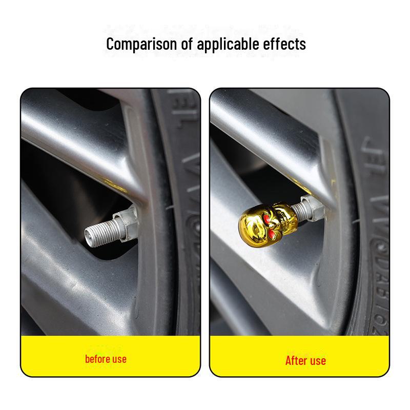 Крышка вентиля шины в виде черепа и короны — универсальная