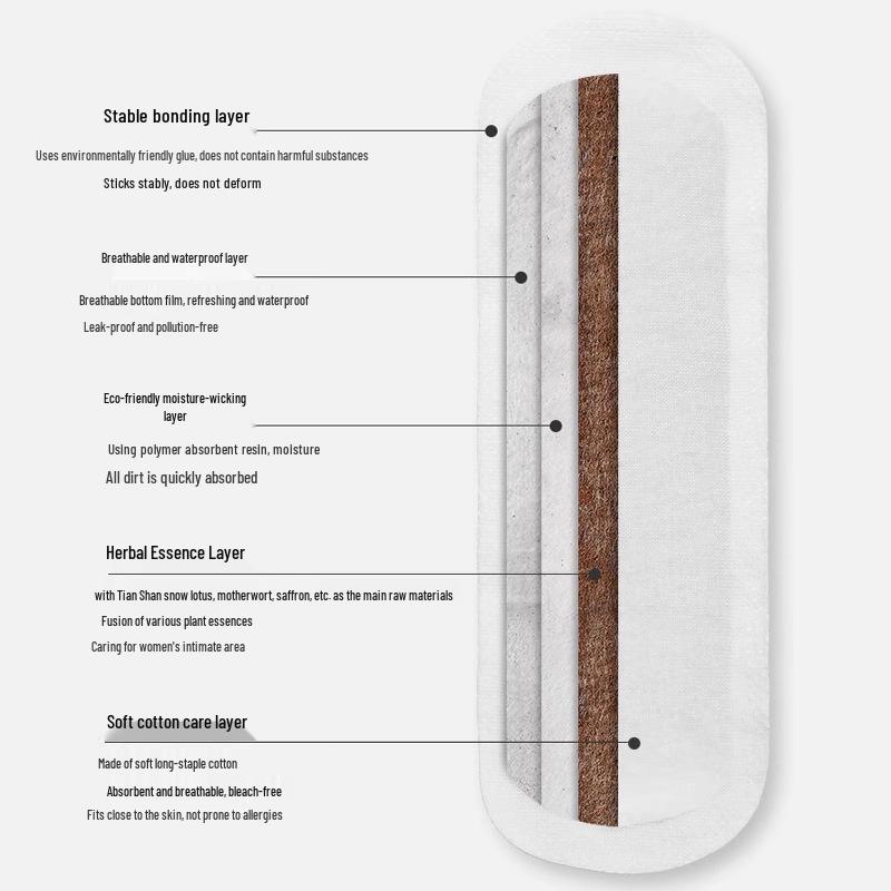 Женские травяные антибактериальные увлажняющие прокладки для интимной гигиены «Снежный Лотос»
