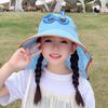 Summer children's hats male and female babies outdoor breathable sunscreen sun hat cute rabbit big brim shawl bucket hat