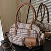 Новый продукт популярная мода литературный смысл клетчатая сумка-подмышка Бостон женская корейская версия нишевая универсальная сумка-мессенджер для通勤