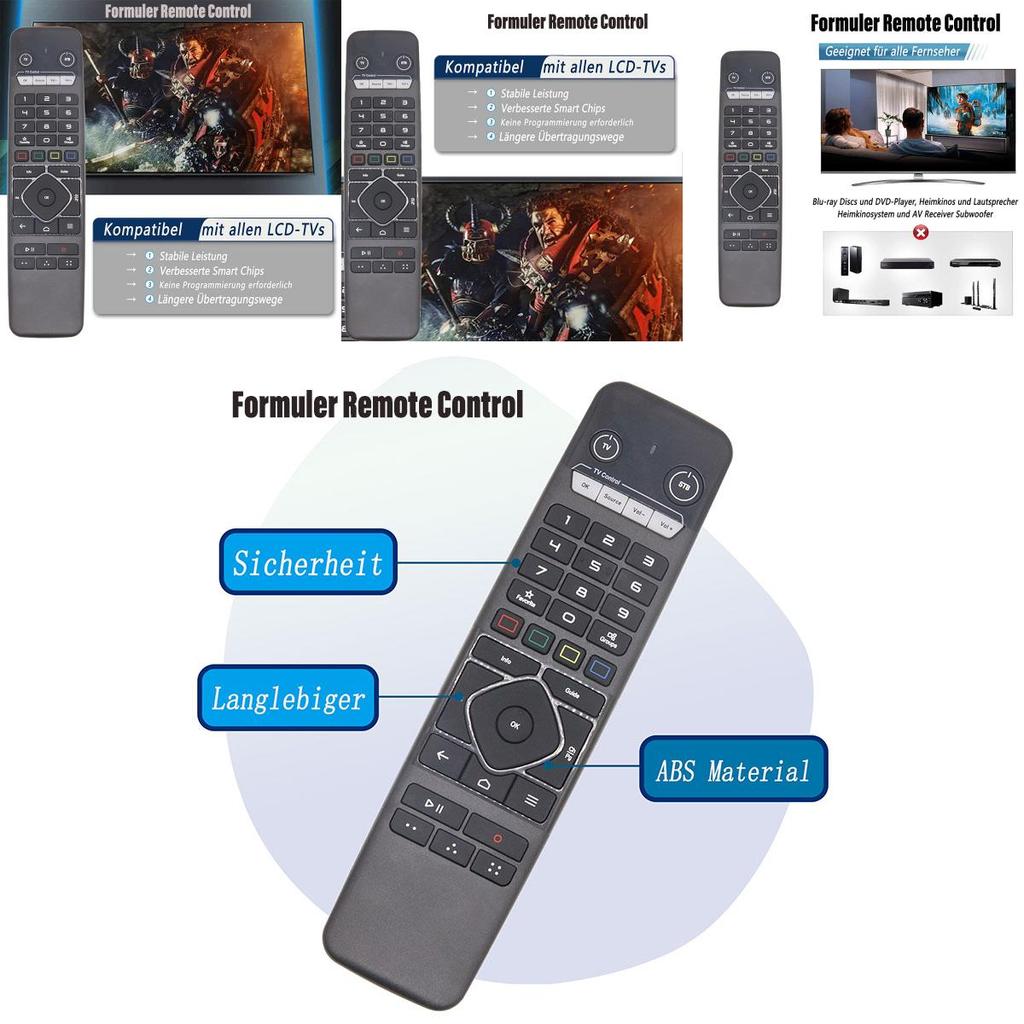 User-friendly Formuler Remote Control Conveniently Sized At 18*4.3cm 2*aaa Battery Required