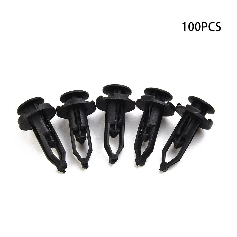 Automotive Practical Fastener Clips Black Cover Decor Fender rivets Fixed Plastic Push pins Push-type Rear Car