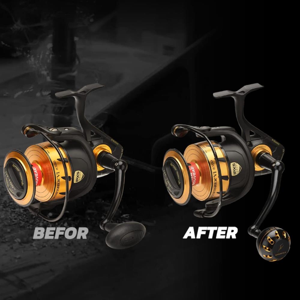 Gomexus Ручка-ручка LPB 65 мм 75 мм 92 мм Ручка с электроприводом и ручкой для спиннинговой катушки для морской рыбалки Penn Pen spinfisher viSlammer Custom Fishing Parts Aluminum