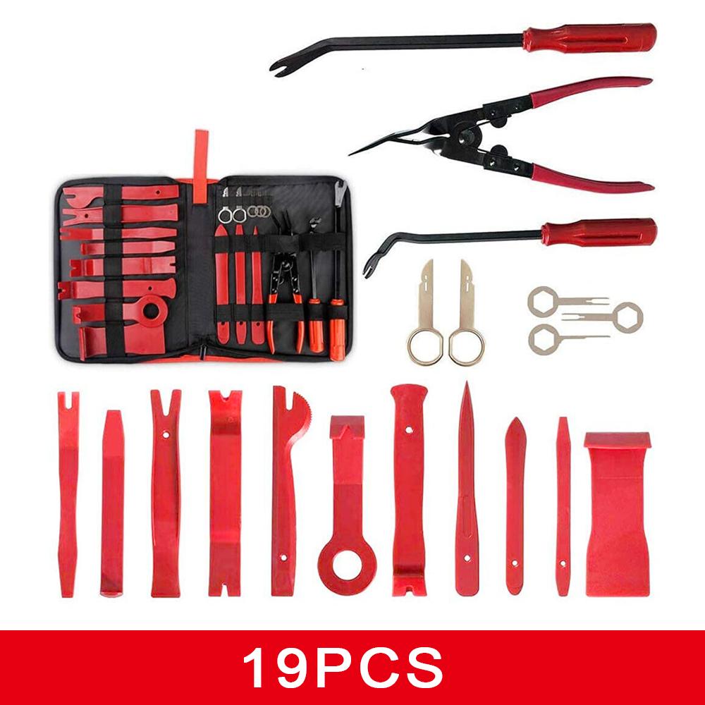 238/158/19Pcs Trim Removal Tool Set & Clip Plier Upholstery Remover Nylon Car Panel Removal Set Interior Disassembly Kit