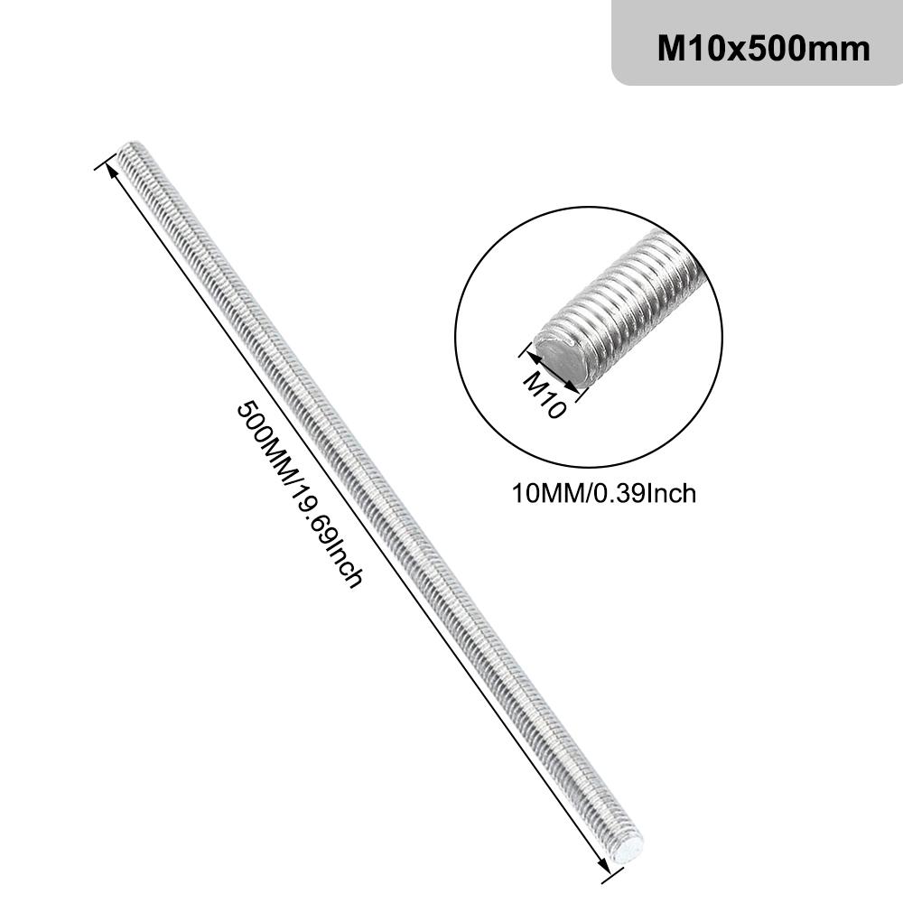 1шт резьбовой стержень 304 нержавеющая сталь винт M2 M2.5 M3 M4 M5 M6 M8 M10 M12 M16 M18 M20