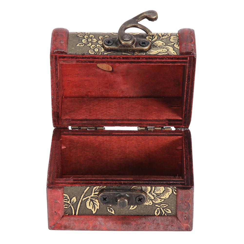 Vintage Style Wooden Box Display Decoration Wood Storage Box for Candy Jewelry Ornaments