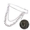 1Pc Unisex Classic Chain Pin Brooches  Bf Punk Hip Hop Jewelry Gifts