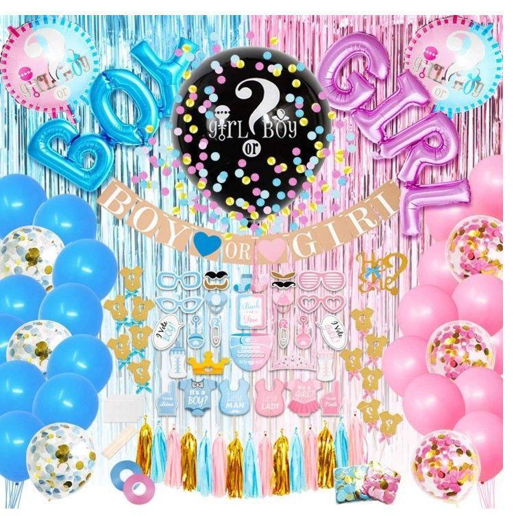 Gender Reveal Party Supplies Baby 36 Boy Girl Balloon Printed Gender Reveal Balloon Set