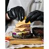 Duerfusa Disposable Nitrile Gloves, Black, Powder-Free, Ambidextrous, for Cooking, Kitchen, Cleaning, Durable, Stretchable, Chemical Resistant, Suitab