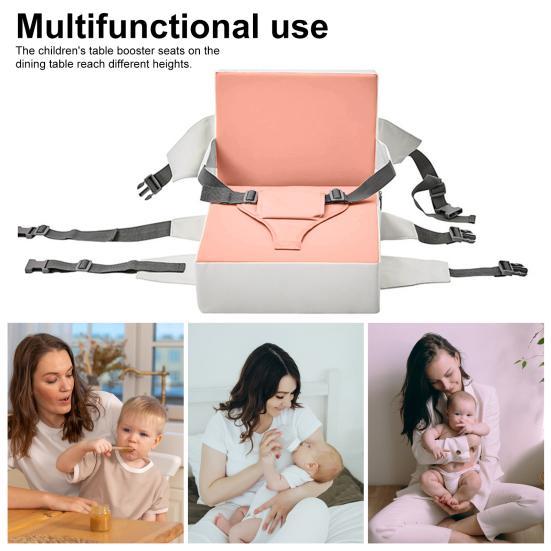 Детское сиденье-бустер для обеденного стола, кухонного стула, водонепроницаемое, устойчивое к пятнам, со спинкой и