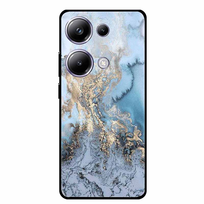 For Xiaomi Poco M6 Pro 4G Phone Case Cover Wolf Shockproof Black Silicone Soft Back Cover Cases For Poco M6 Pro Case M 6 M6Pro