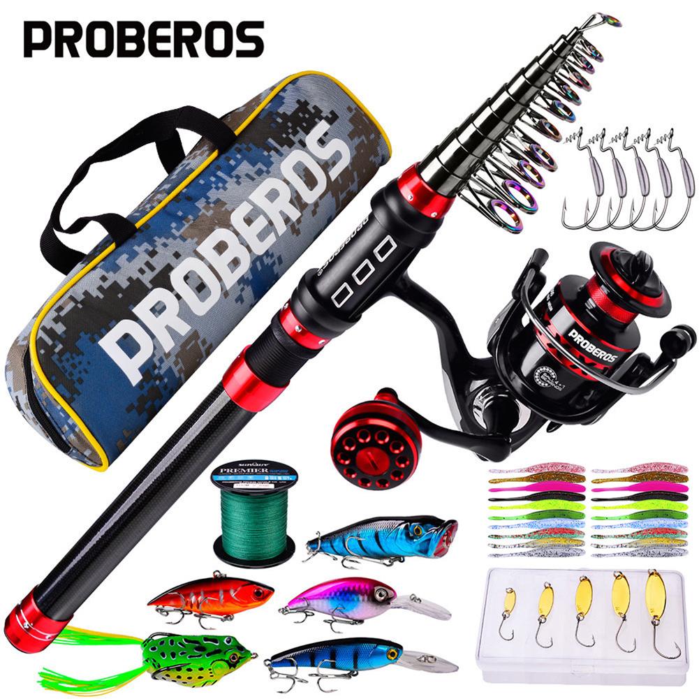 Fishing Pole Set Long-distance Throwing Lure Rod Spinning Fishing Reel Fishing Tackle Kit With Storage Bag
