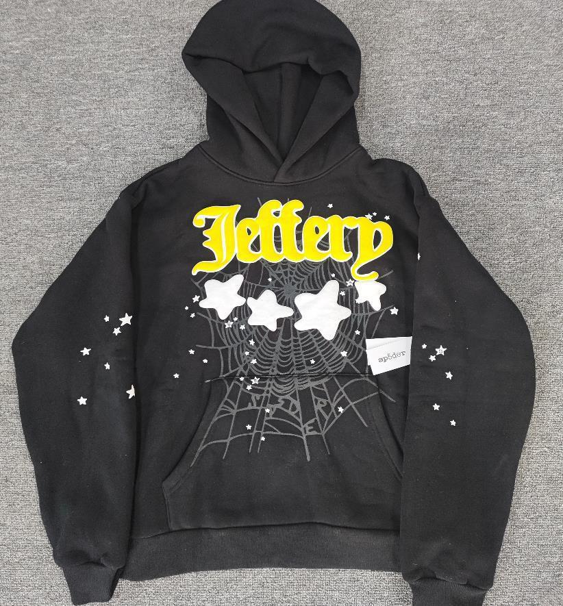 Мужская толстовка с принтом «Паутина» - Модная, свободного кроя, с плюшевой подкладкой