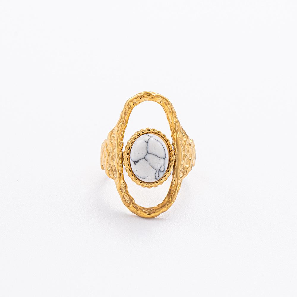 Ювелирные изделия из нержавеющей стали Павлин Зеленый титановая сталь с нефритовым кольцом из нержавеющей стали для пожилых людей, чувство роскоши, легкая потеря цвета, летняя женская