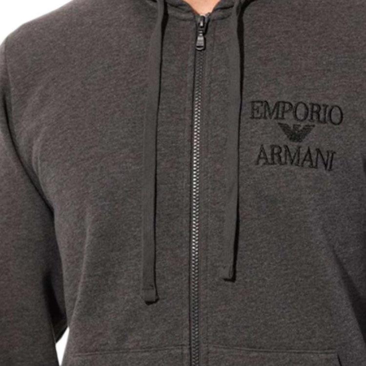 Emporio Armani Толстовка с капюшоном на молнии с логотипом-буквой Мужские толстовки 111784-3F571-57720