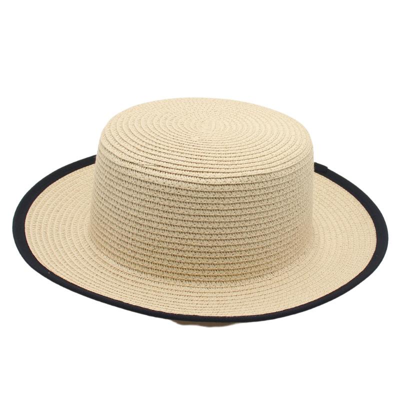 Hemming Dome French Straw Hat Spring Summer Sunscreen Shade Ladies Light Casual Top Hat Straw Hat