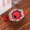 CASIO Unisex Liquid Crystal,Analog Dual Display Series 48.5mm Red Watch GA-2100-4A(Watch8--)