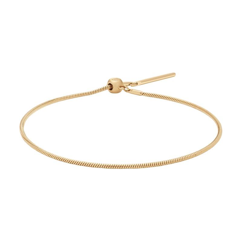 Daniel Wellington Snake-shaped design 316L stainless steel (PVD gold-plated) bracelet, same-sex couple model, gold DW00400395
