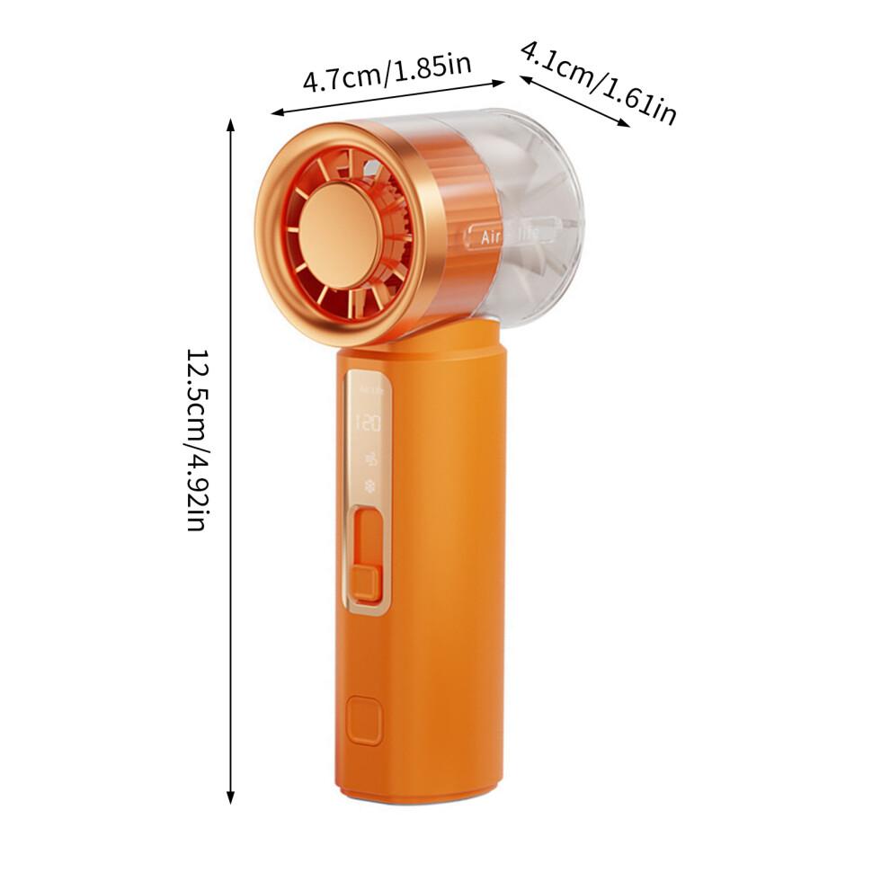 Portable Handheld Fan 120 Speed Mini Cooling Desk Fan-Orange