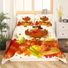 Autumn Pumpkin Bedding Three Piece Set Rural Farmhouse Boys and Girls Turkey Thanksgiving Decoration
