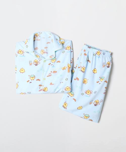 [SPAO] Длинный пижамный комплект с мишками Рилаккума 'Свободное время' (Светло-синий)_SPPPG23U04 [Отправлено из Кореи] 100% Оригинал