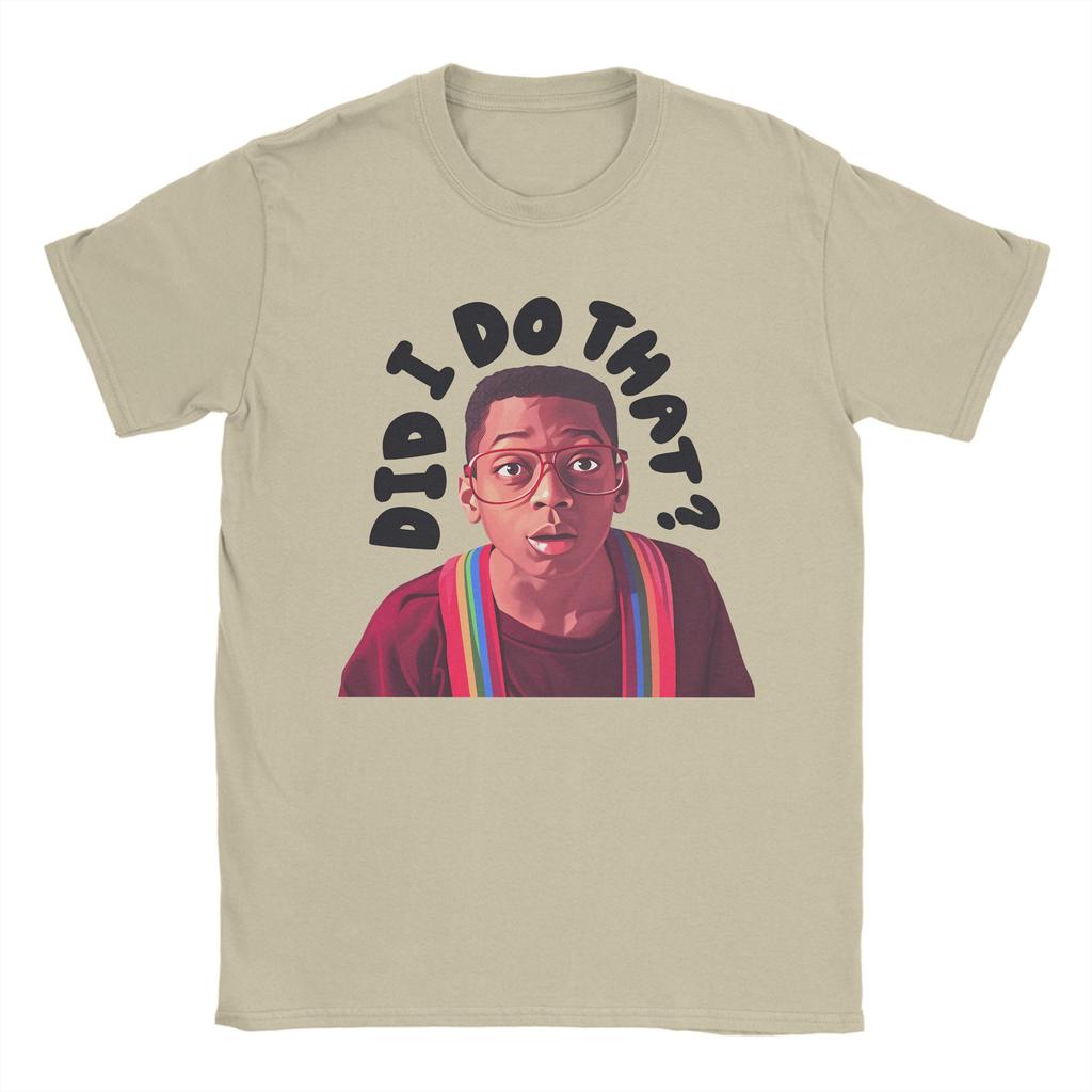 Summer Steve Urkl Did I Do That Hip Hop T Shirts Cotton Tshirt for Men Y2K Fun Wholesale Short Sleeve Clothing