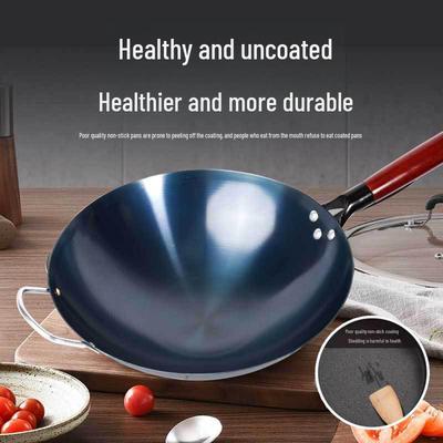 Традиционная кованая сковорода ручной работы с антипригарным покрытием