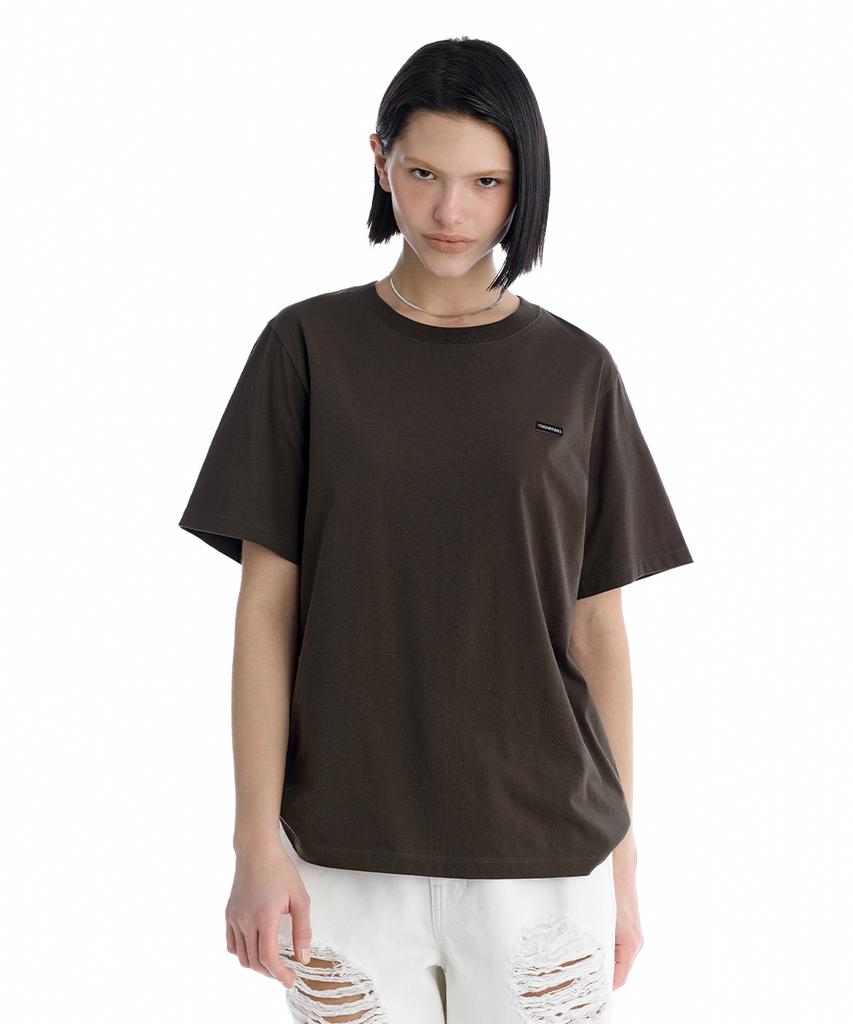 Teulimingbeodeu Базовая футболка Regular Fit [ Коричневый ]
