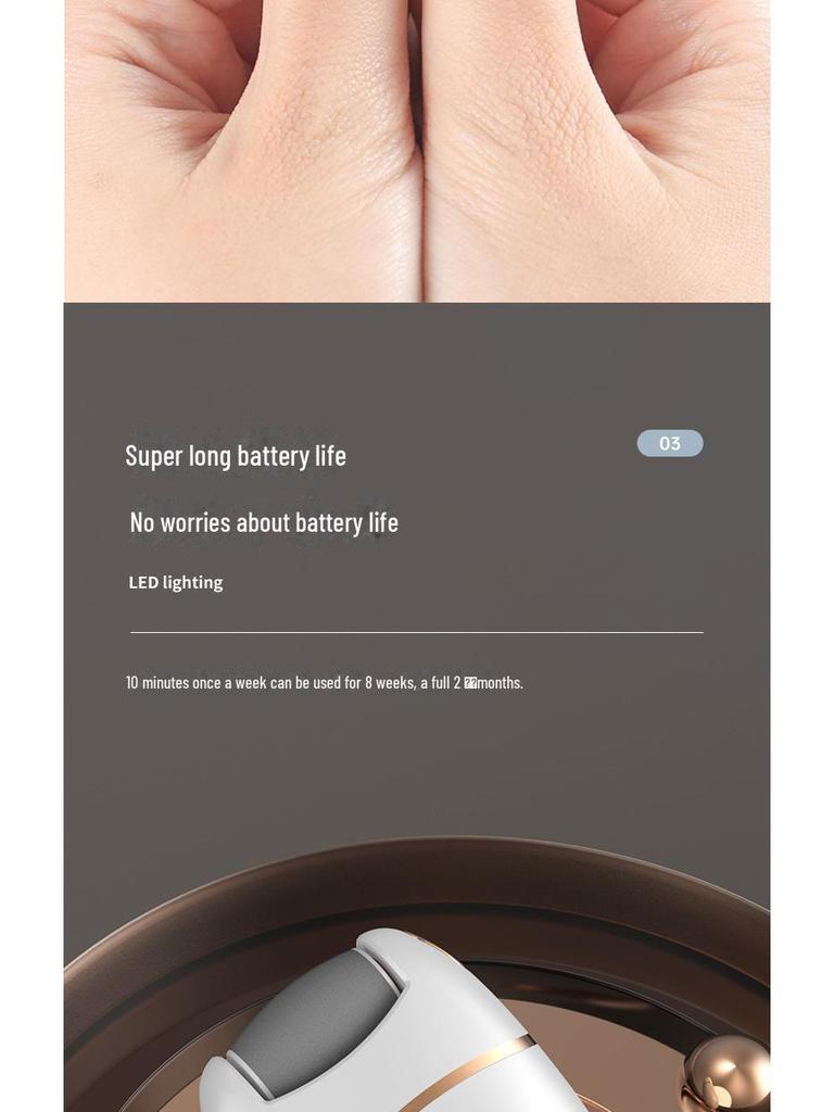 2024 Электрический станок для шлифовки ног: USB-перезаряжаемый педикюрный прибор для легкого пилинга и удаления мозолей