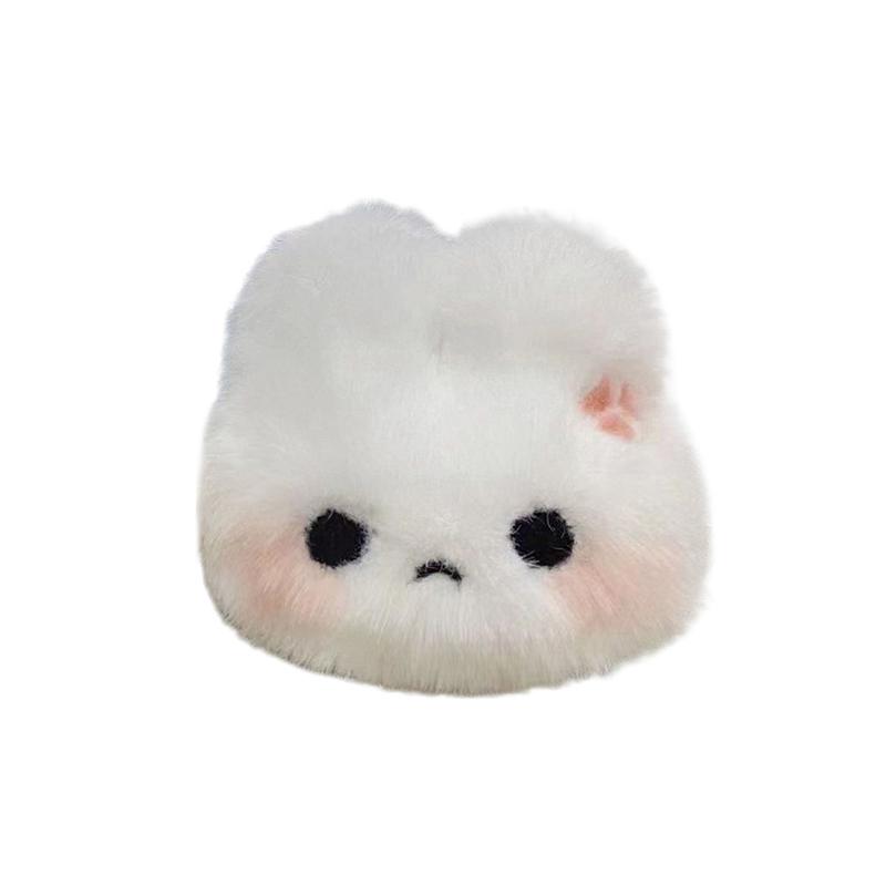 Cartoon Cute Expression Rabbit Plush Keychain Kawaii Doll Pendant Backpack Hanging Decoration Car Key Accessories For Girls Gift