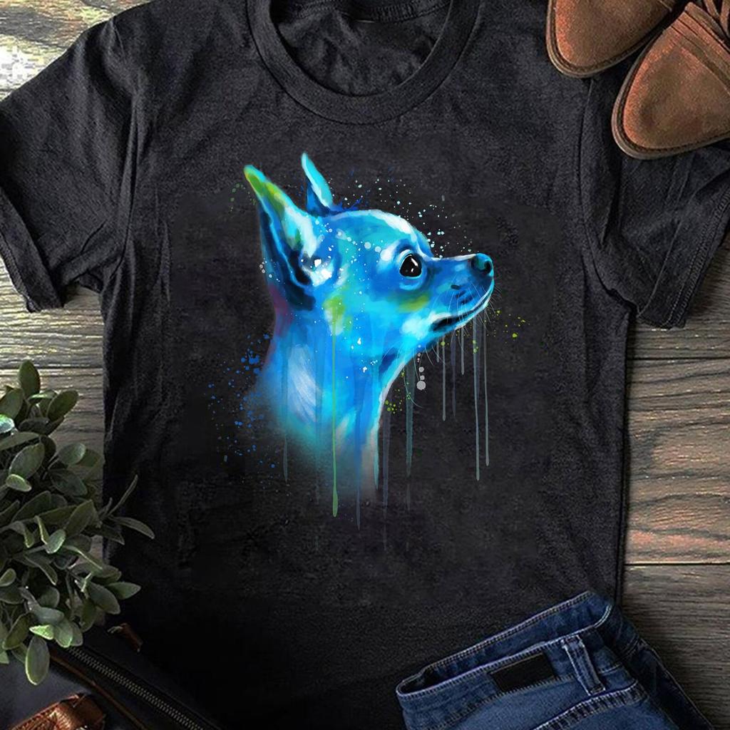 Chihuahua Watercolor Art T-Shirt - Funny Dog Mom Gift