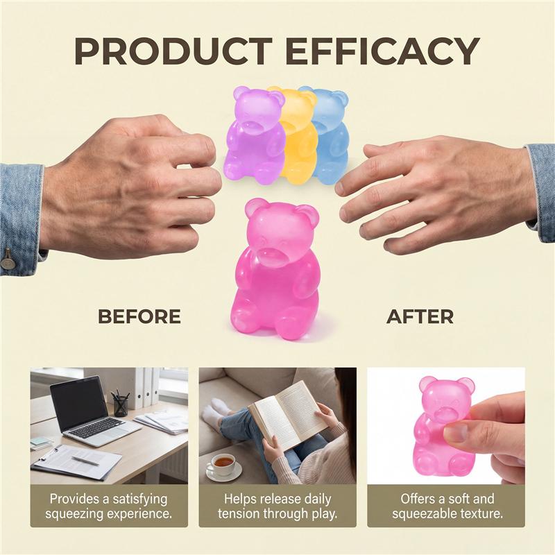 Needoh Sensory Gummy Bear Toy Non-toxic Anxiety-relieving Stress-reducing Toy That Helps Improve Concentration