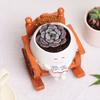 Smile Face Flower Pot Resin Rocking Chair Reading Planter Pot Smiling Succulent